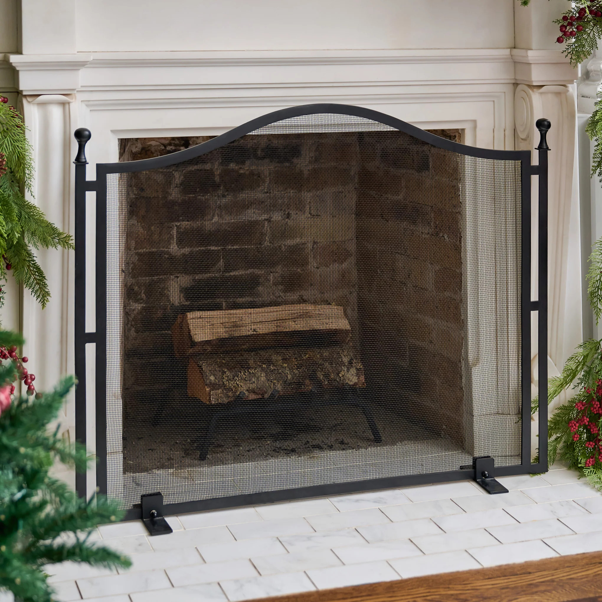 Shepherd Black Fireplace Screen | Magnolia