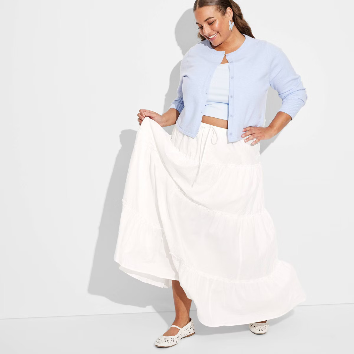 Women's Tiered Linen Maxi Skirt - Wild Fable™ | Target