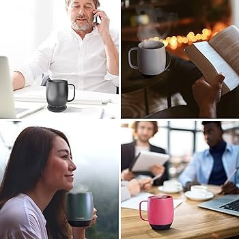 Nextmug - Temperature-Controlled, Self-Heating Coffee Mug (Black - 14 oz.) | Amazon (US)