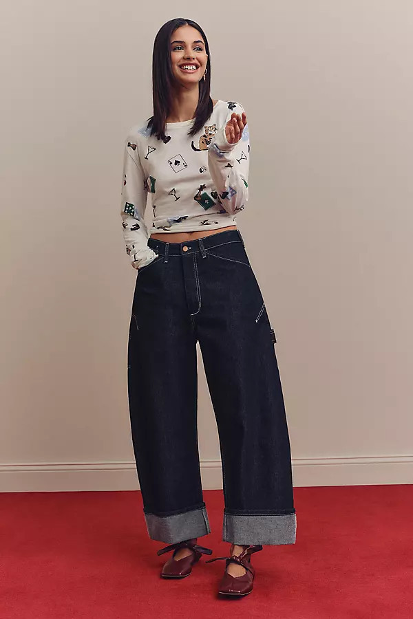 The Kayden Barrel Carpenter Jeans by Pilcro | Anthropologie (US)