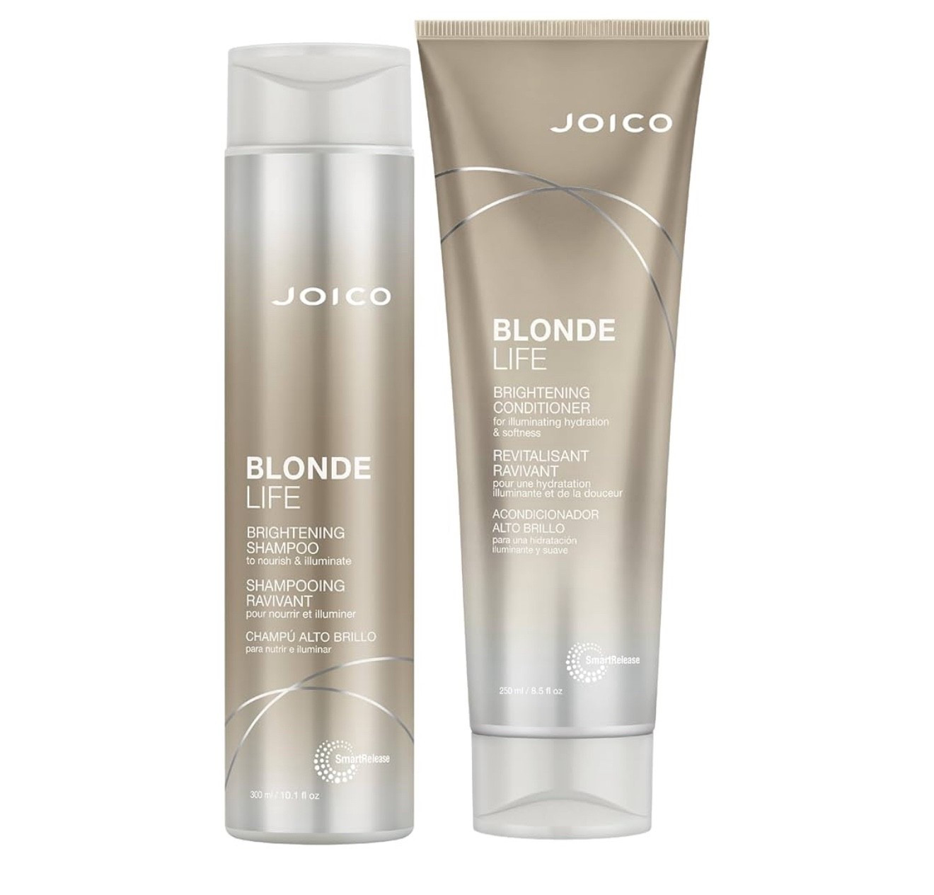 Joico Blonde Life Brightening Shampo & Conditioner | For Blonde Hair | Add Softness & Smoothness | Sulfate Free | Fortified With Monoi & Tamanu Oil
