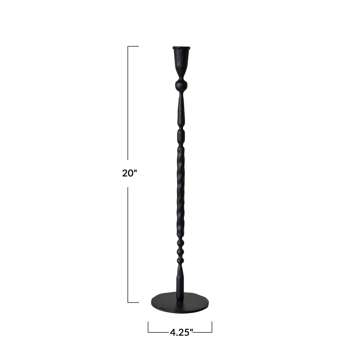 Wide Decorative Hand-Forged Metal Taper Holder | Wayfair North America