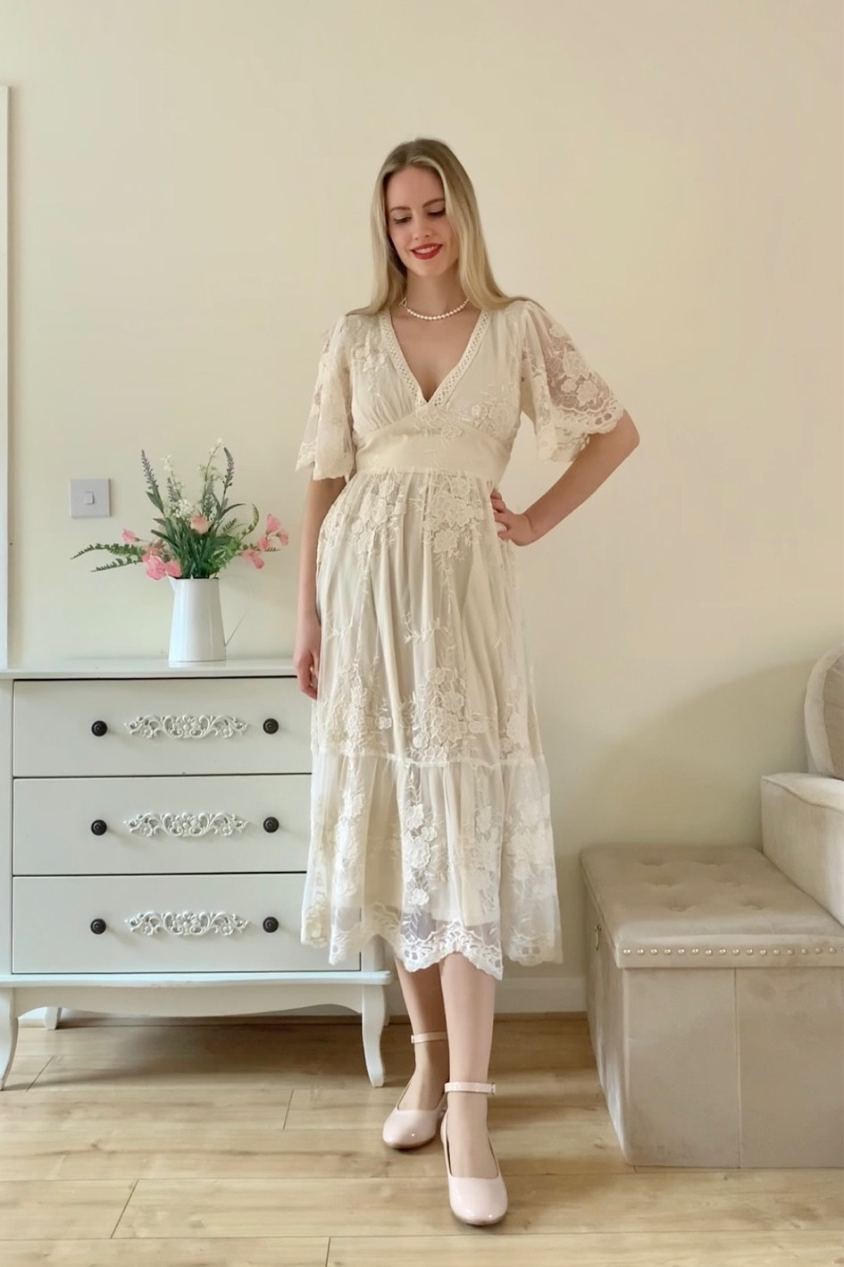 Lovely dress by BalticBorn 🤍  Discount code LORETTA15 for 15% off ✨ 

Baltic born spring dress floral dress white dress lace dress midi dress 

#LTKfindsunder50 #LTKfindsunder100 #LTKstyletip