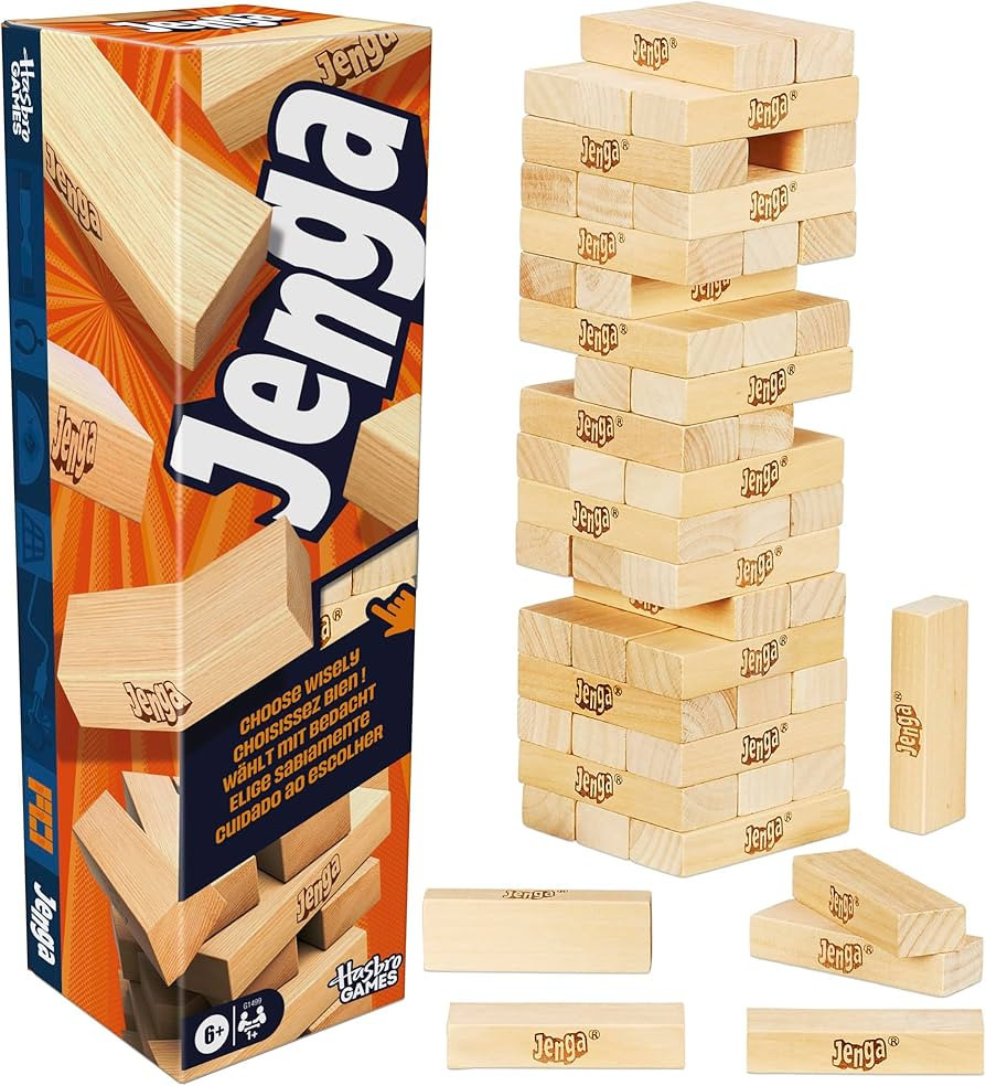 Official Hasbro Games Jenga Game | Digital Die for 6 More Ways to Play | Original Wood Block Game... | Amazon (US)