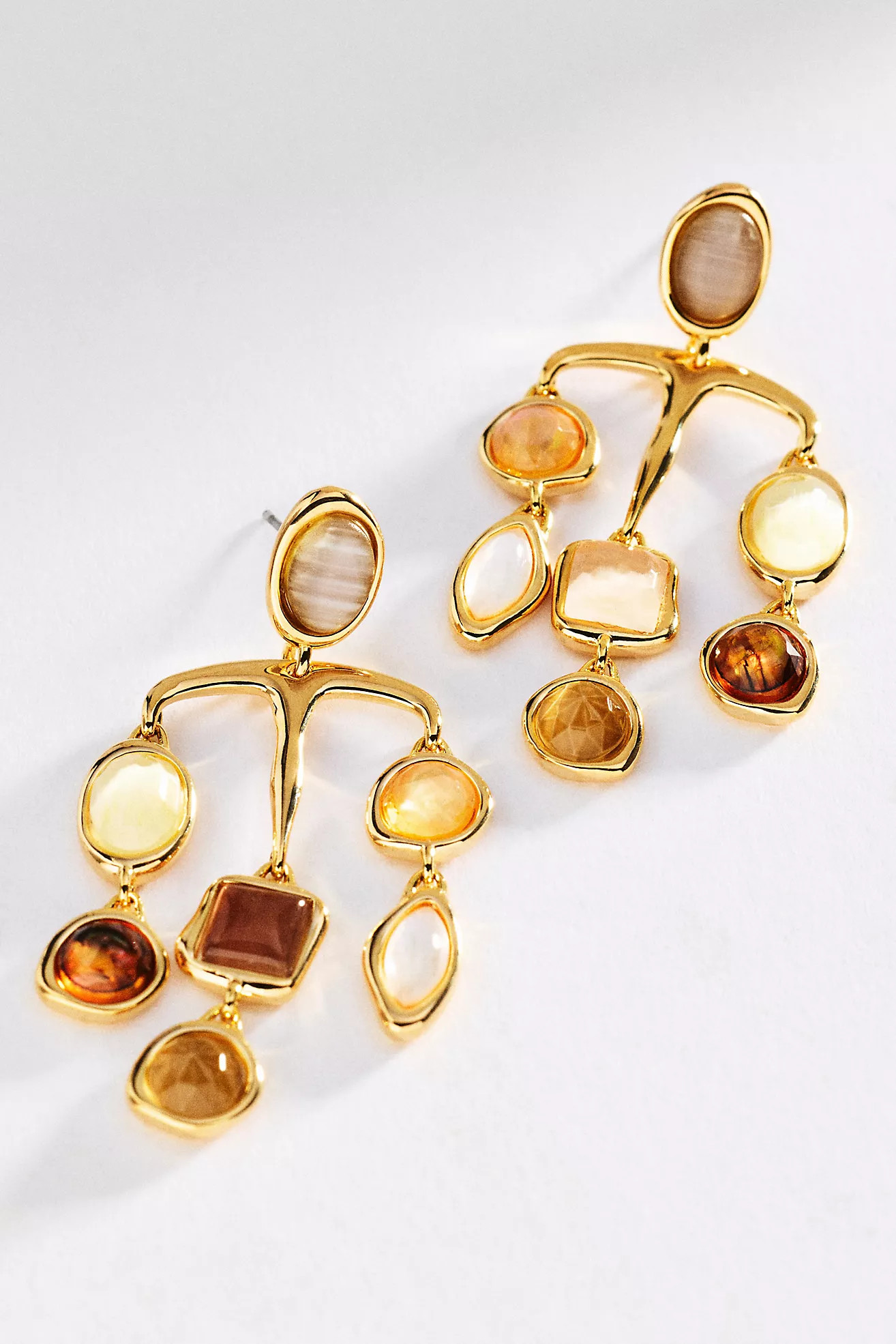 By Anthropologie Gemstone Organic Drop Earrings | Anthropologie (US)