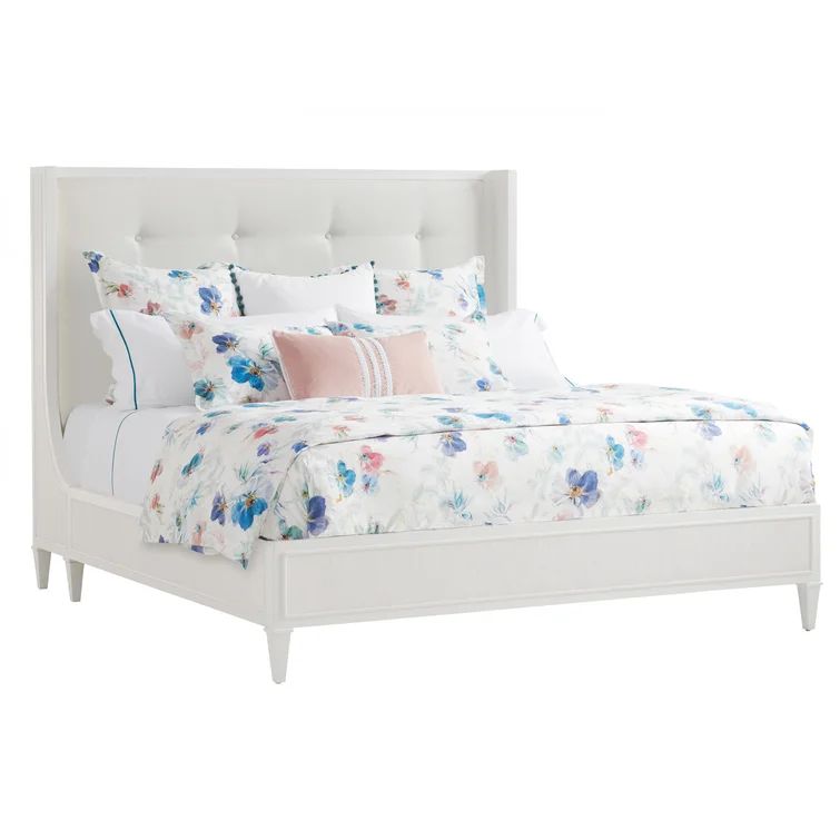 Arlington Tufted Solid Wood and Upholstered Low Profile Standard Bed | Wayfair North America