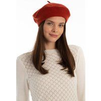 Brick Red French Beret , Painters Hat, Women Felt Beret, Winter Hat | Etsy (US)