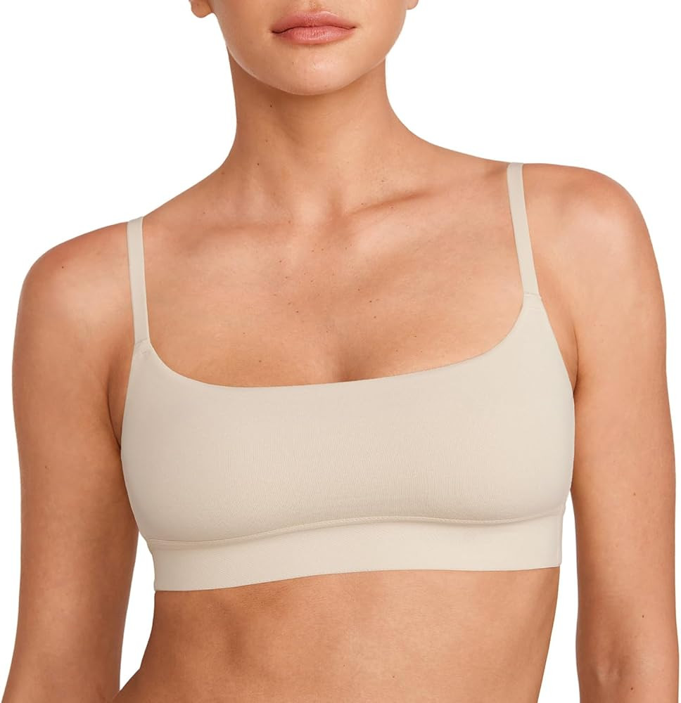 INLYRIC Women's Cotton Bralette - Wireless Unlined Sleep Comfortable Seamless Cami Bra | Amazon (US)