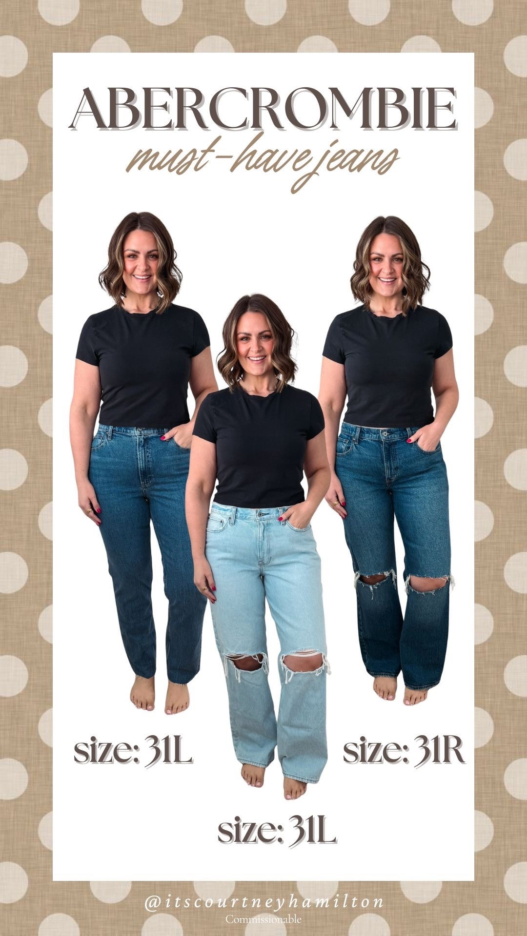 Must-Have jeans from Abercrombie!! Use code: AF20 for an extra 20% off on the app!

sale alert, watchnow, finds under 100, new arrivals, spring fashion, curve love, courtney hamilton 

 

#LTKootd #LTKSeasonal #LTKSaleAlert