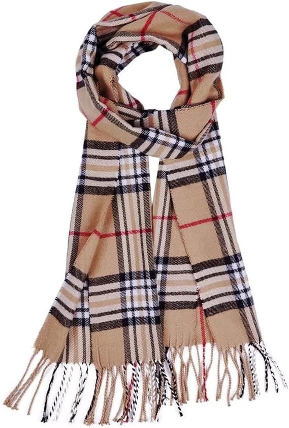 AUSEKALY Scarf For Men Women Cashmere Neck Scarf Plaid Winter Scarf Fall Softest Classic Warm | Amazon (US)