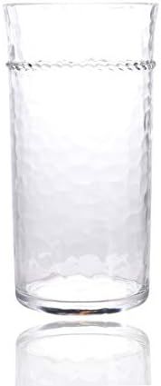 22-ounce recyclable plastic hammer cup-stemless,Set of clear 6, Acrylic Plastic Water Tumbler,sha... | Amazon (US)
