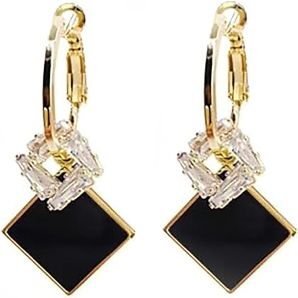 Black Earrings For Women Black Gold Lightweight Geometric Earrings Statement Dangle Jewelry Gifts | Amazon (US)