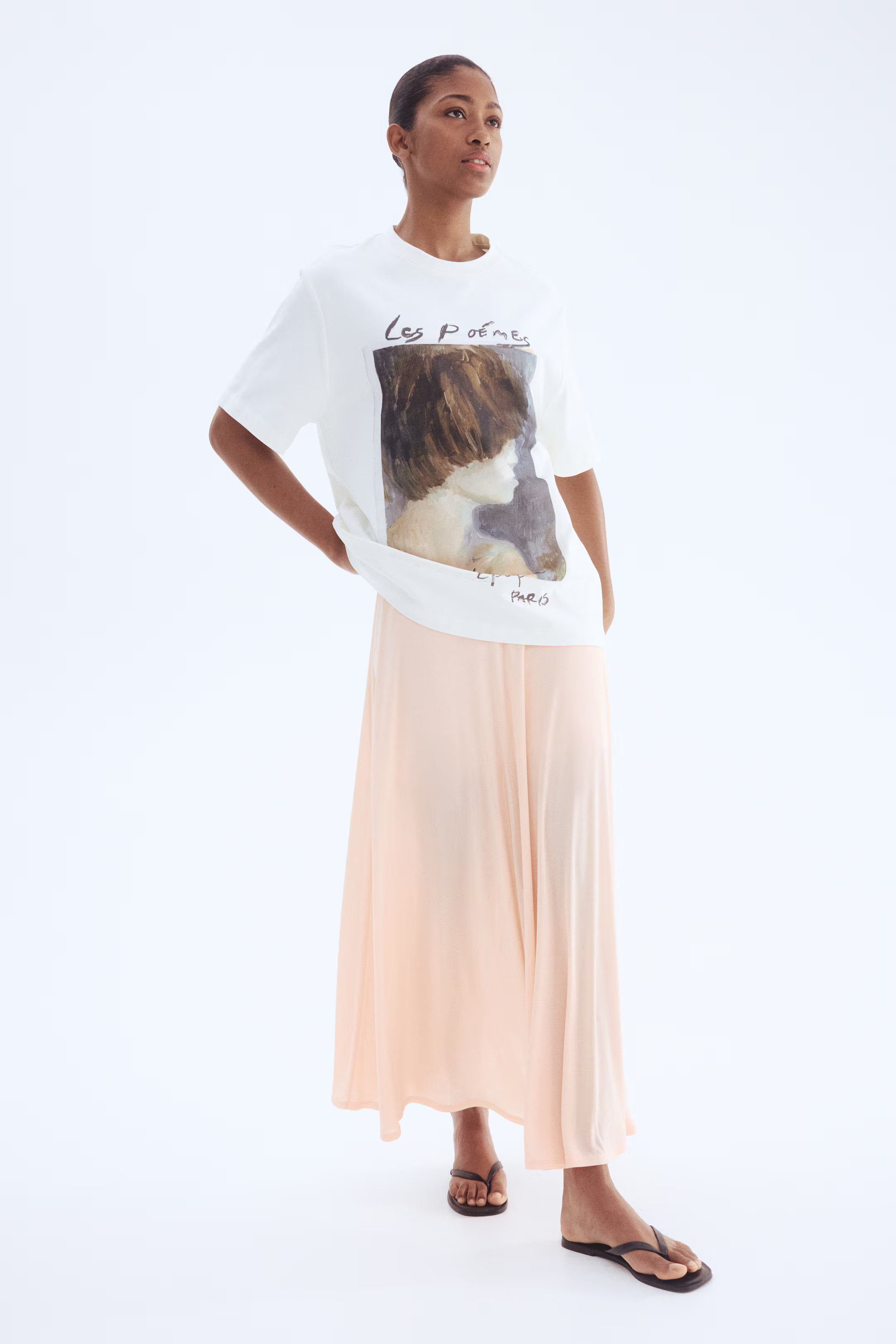A-Line Jersey Skirt - Powder pink - Ladies | H&M US | H&M (US + CA)