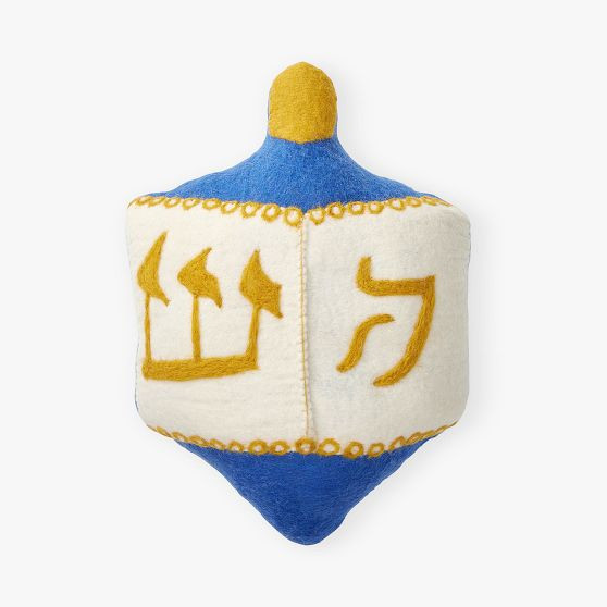Rifle Paper Co. Hanukkah Dreidel Pillow | Pottery Barn Teen
