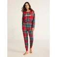 Joyspun Women’s Long Sleeve Tee and Jogger Pants Pajama Set, 2-Piece, Sizes S-3X | Walmart (US)