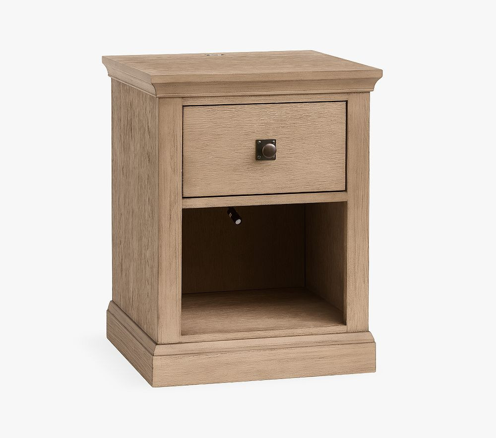Charlie Nightstand with Charging Station and Nightlight (19") | Pottery Barn Kids