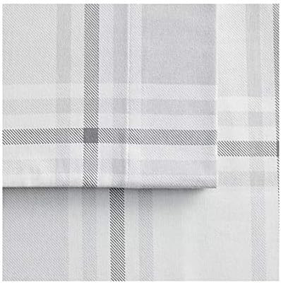 Cuddl Duds Queen Size Flannel Sheet Set (Grey Plaid) | Amazon (US)