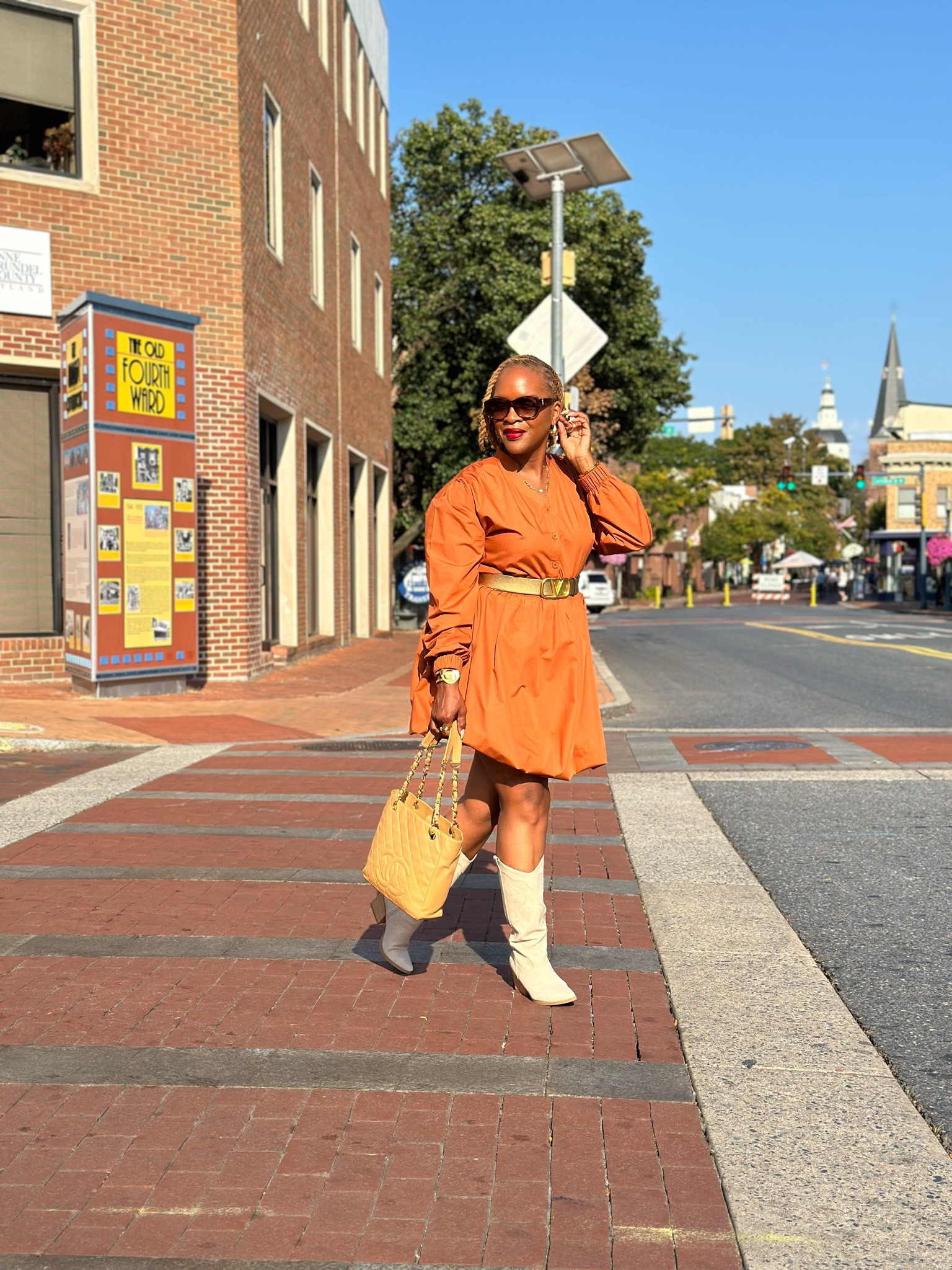 Fall bubble dress and western cowboy boots 

#LTKFallSale #LTKStyleTip #LTKShoeCrush