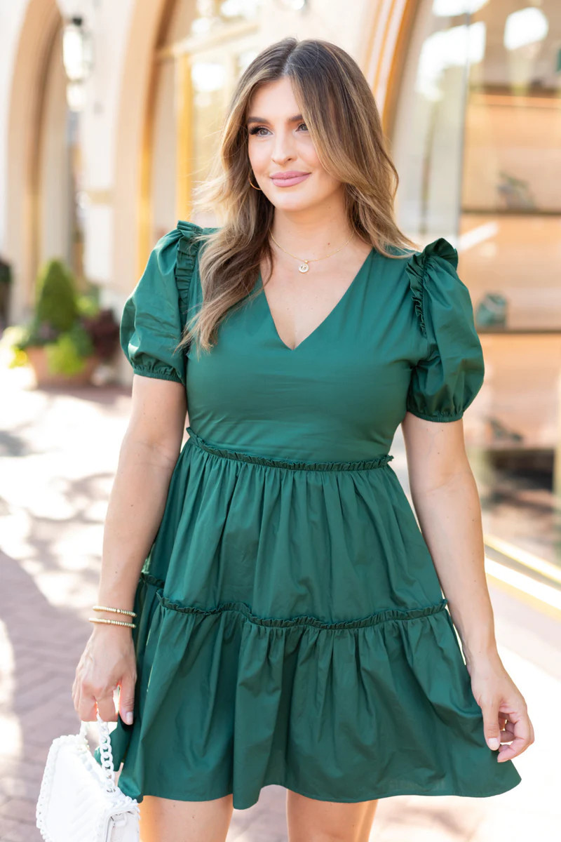 Louisa Dress- Emerald | Avara