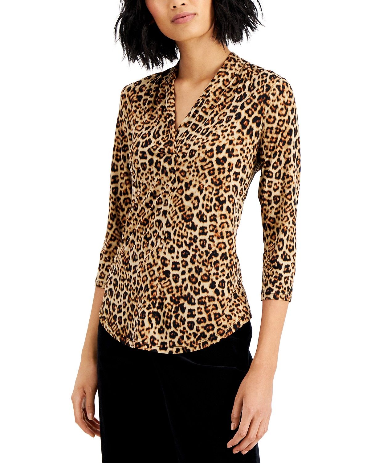 Charter Club Leopard-Print Top, Created for Macy's & Reviews - Tops - Women - Macy's | Macys (US)