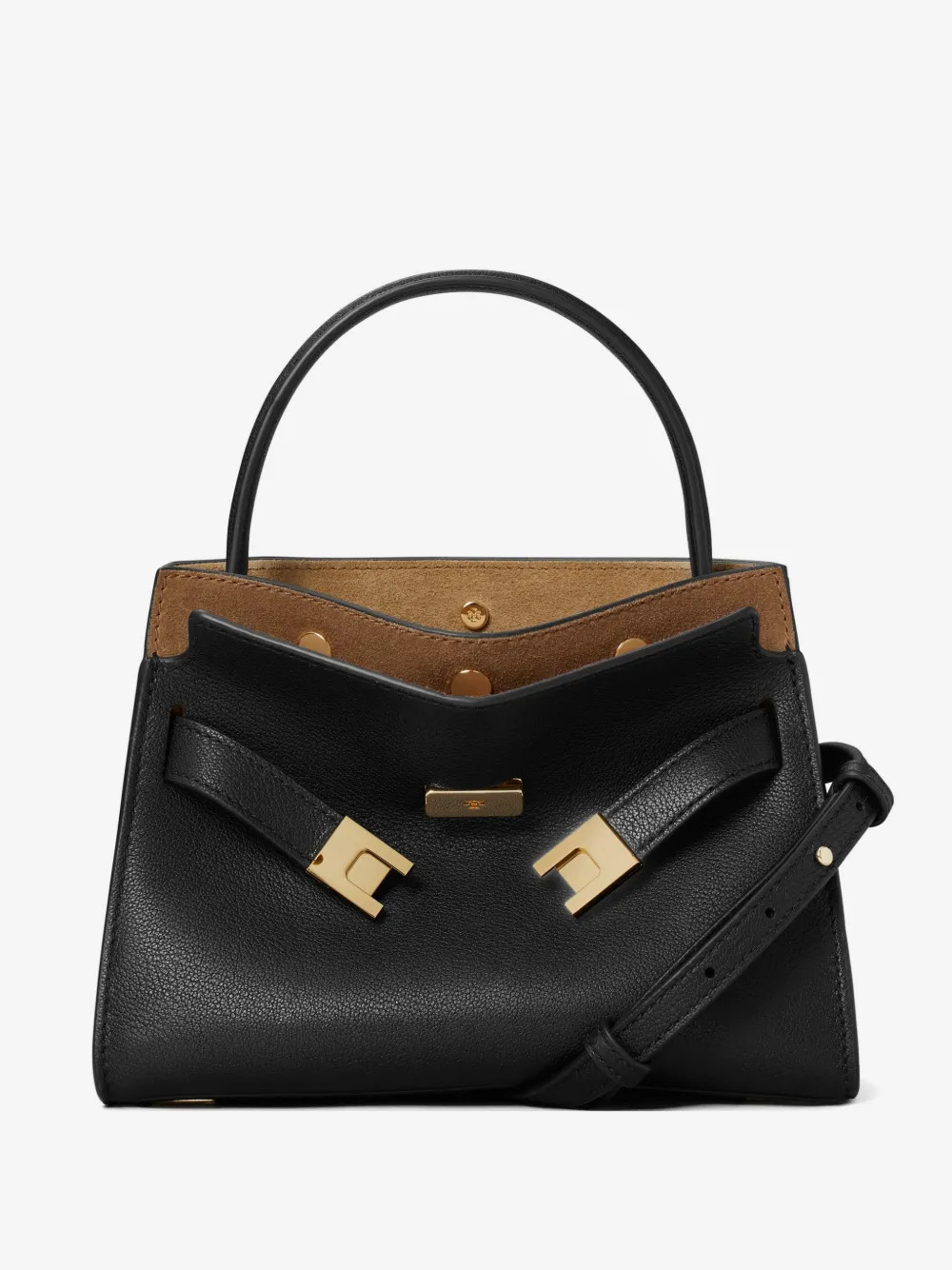 Tory Burch petite Lee Radziwill double bag - Black | Farfetch Global