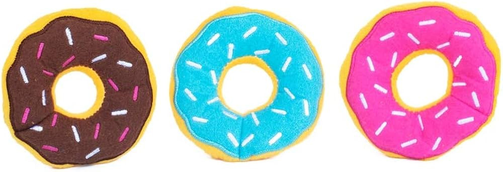 ZippyPaws - Burrows Replacement Miniz Donutz 3-Pack - Plush Refills for Interactive Dog Toys for ... | Amazon (US)