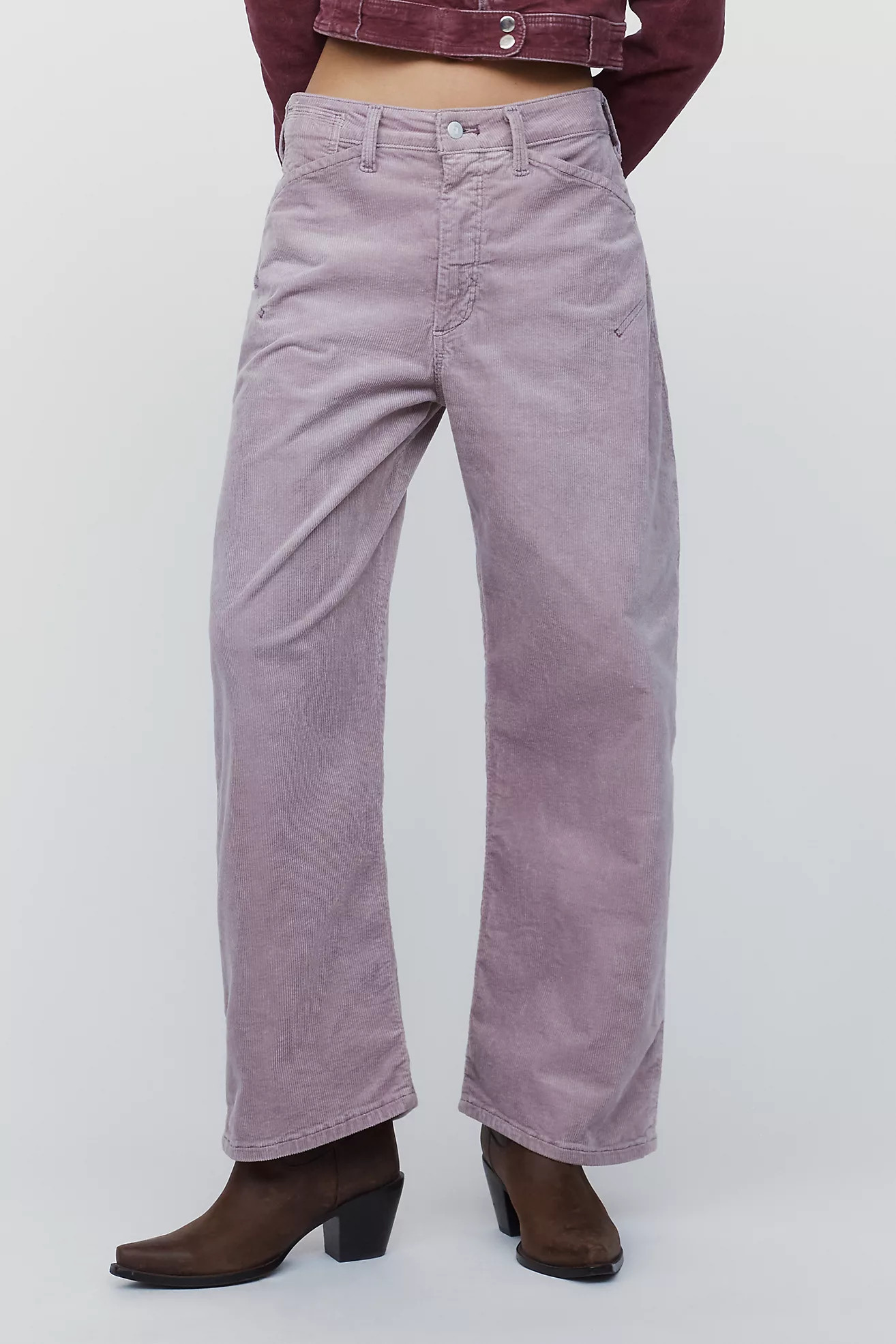 Kayden Corduroy High-Rise Barrel-Leg Jeans | Anthropologie (US)