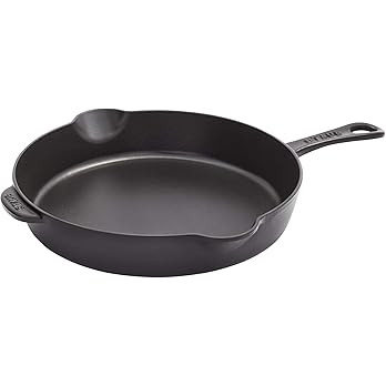 Staub Cast Iron 11-inch Traditional Skillet - Matte Black, Made in France | Amazon (US)