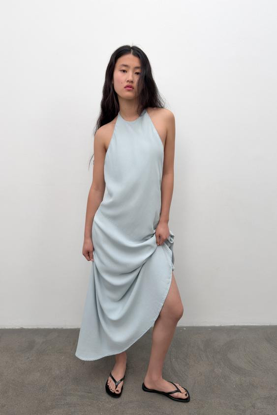 FLOWING HALTER DRESS | Zara UK