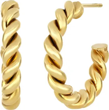 Mykonos 14K Gold Rope Hoop Earring | Nordstrom