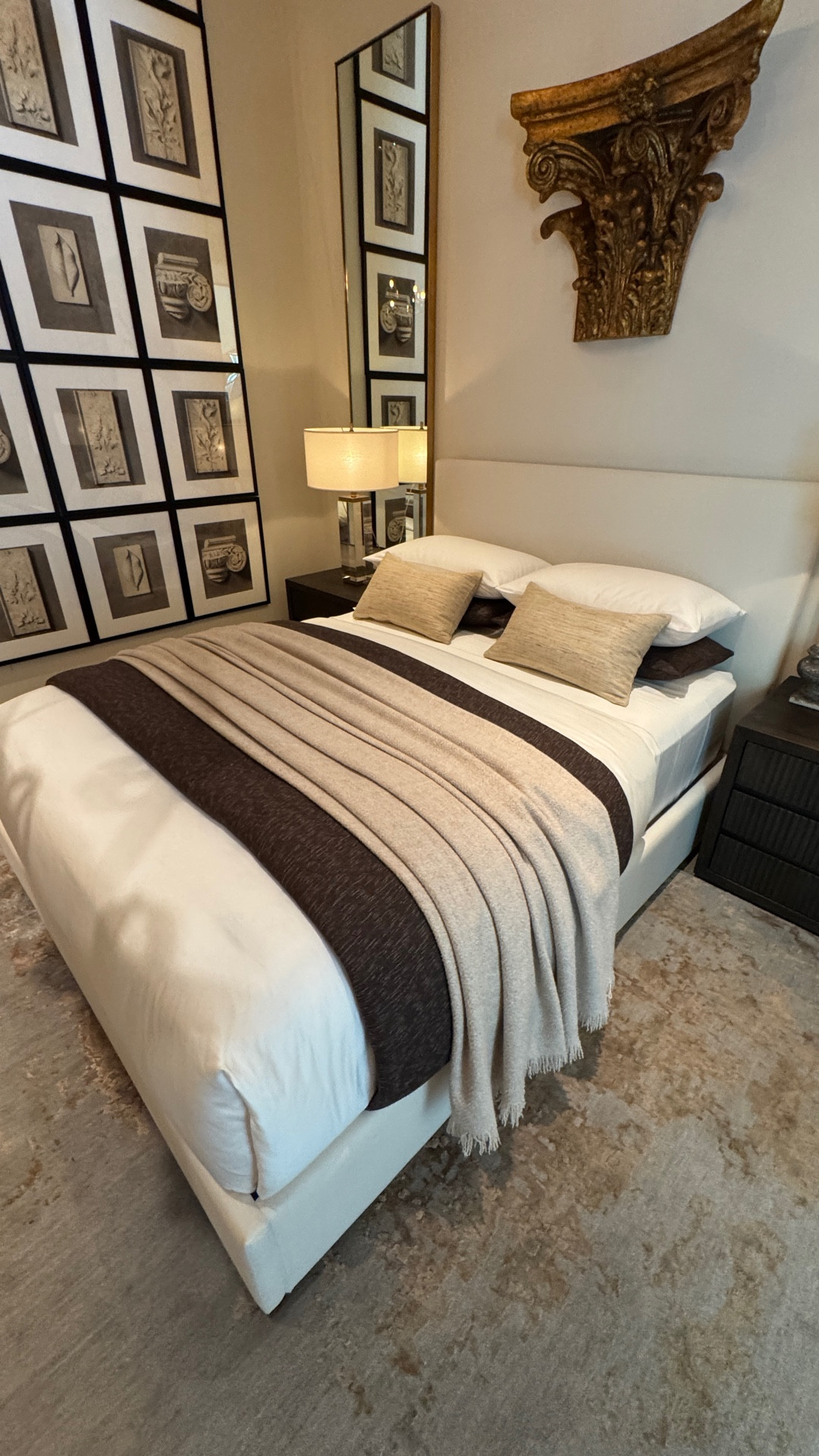 Beautifully styled bedroom at restoration hardware. I literally spent all day looking at bed sets so I thought I’d share all my findings since I haven’t been posting fashion content. Of course I can’t tag RH product on here but I’ll tag closest items. 
-Italian 600 thread count Sateen sheets 

#LTKHome