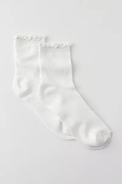 Lettuce-Edge Ribbed Sock | Urban Outfitters (US and RoW)