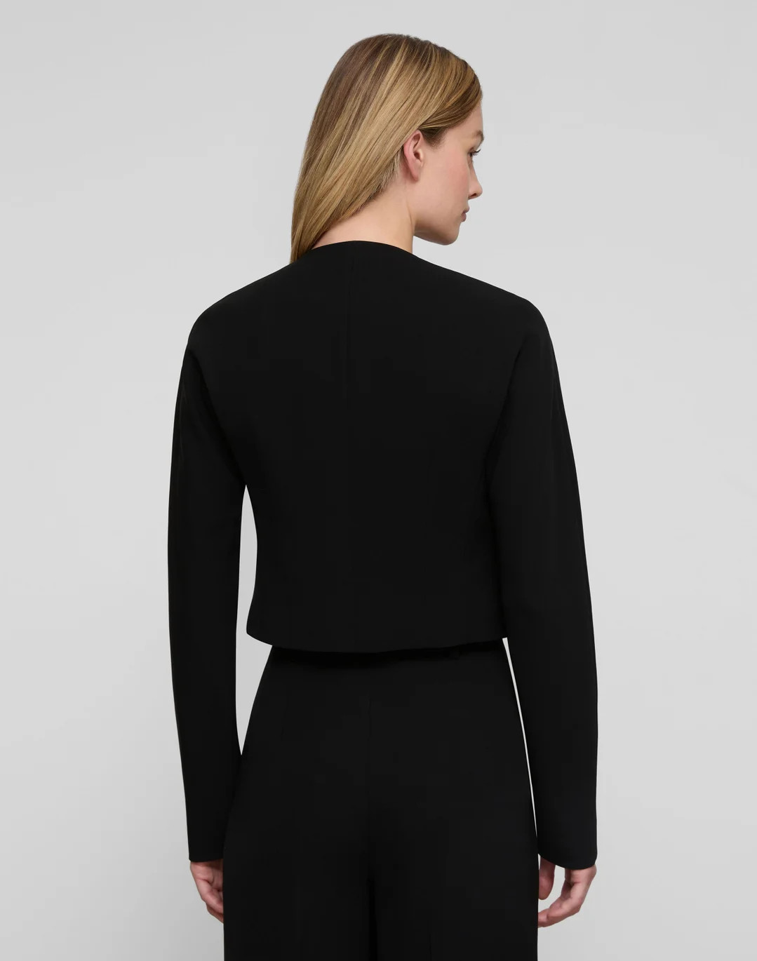Responsible Finesse Crepe Slim Cropped Jacket | Lafayette 148 New York