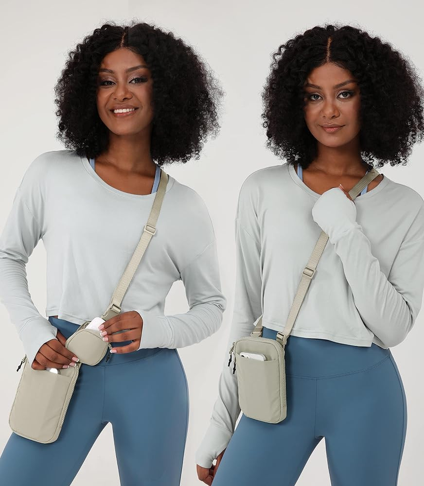 ODODOS Unisex Crossbody Bag with Removable Small Pouch Adjustable Belt Bag for Cell Phone Travel ... | Amazon (US)