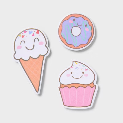 3pk Valentine's Day Sweet Treats Sticky Notes - Spritz™ | Target