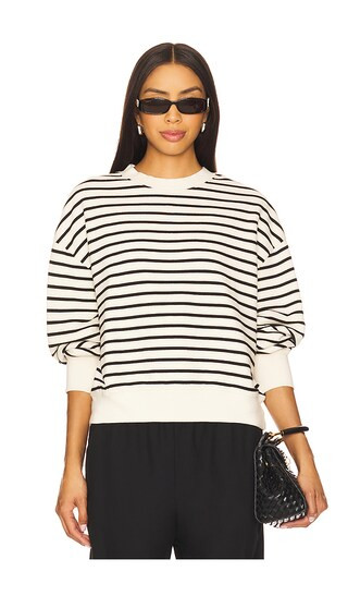 Dean Sweatshirt in Black Stripe French Terry | Revolve Clothing (Global)