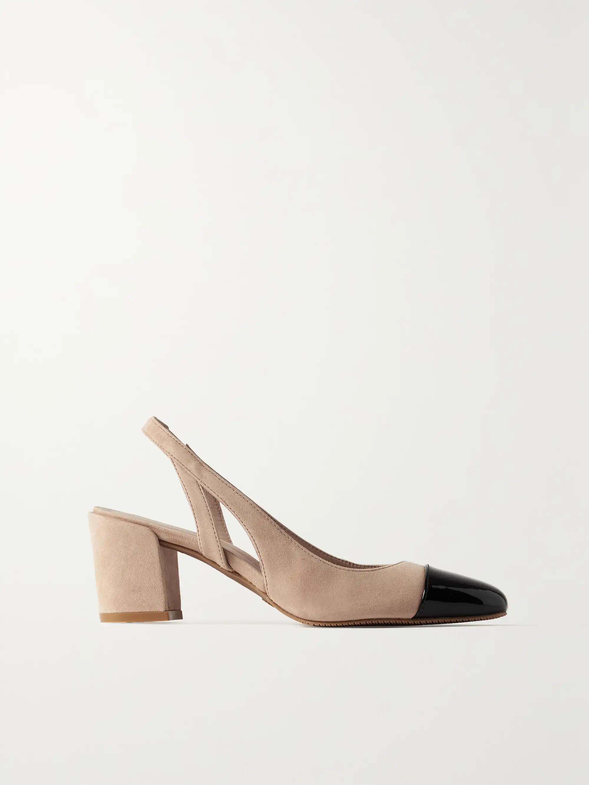Slingback-Pumps aus Veloursleder und Lackleder | NET-A-PORTER (UK & EU)