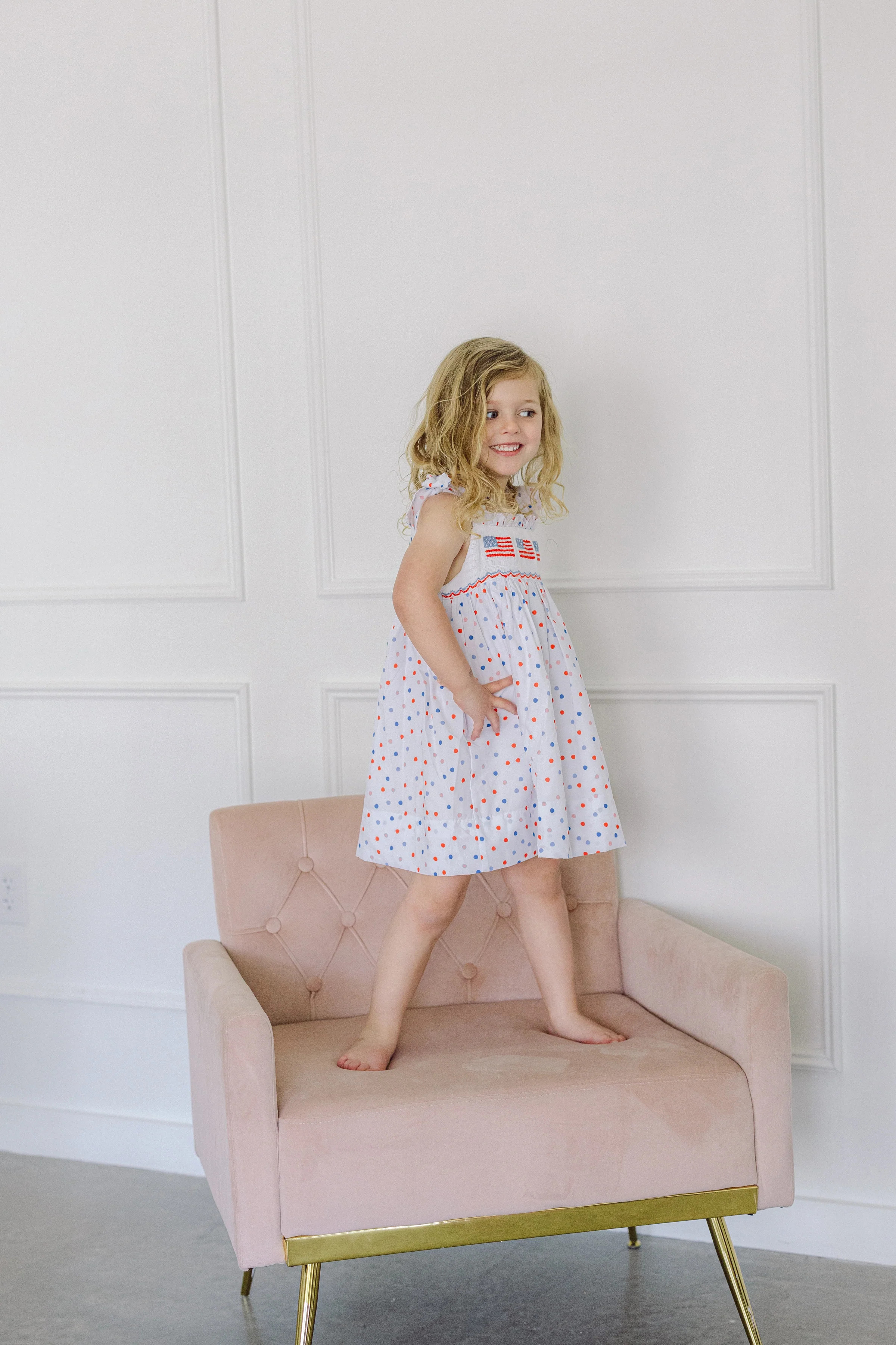 Polka Dot Flag Dress | Poppy Kids Co