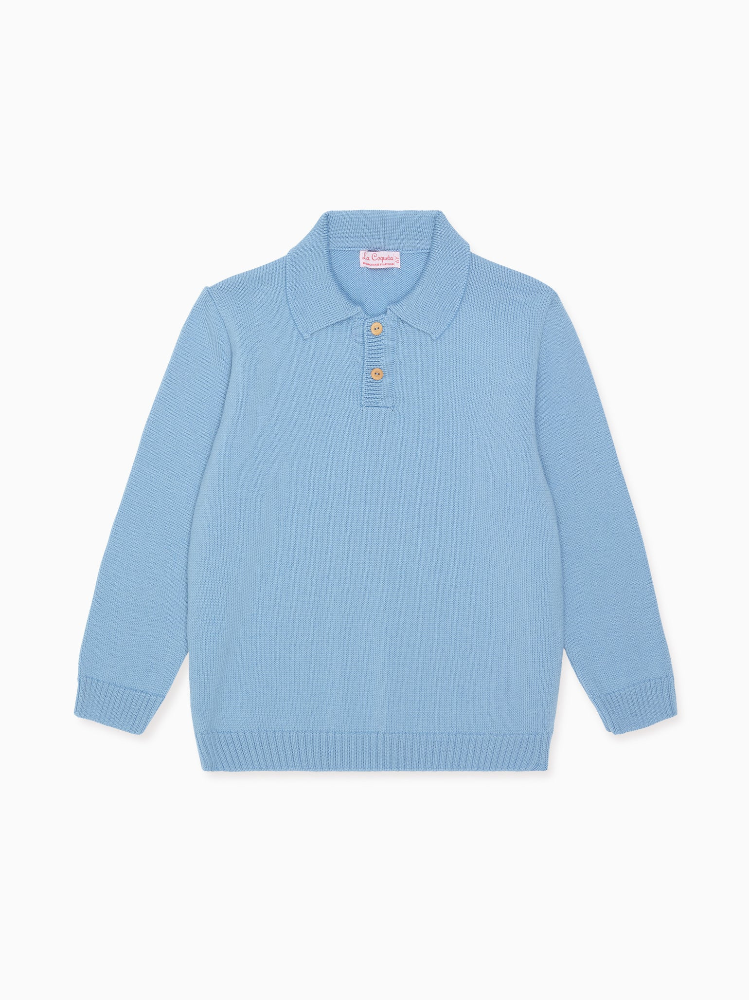 Dusty Blue Brio Merino Boy Sweater | La Coqueta (US)