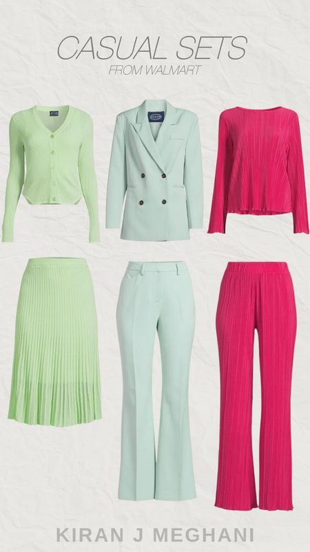 Here’s a glimpse into my Spring Style Inspo and get this … It’s from Walmart! 
Featuring pastels , and vibrant colors , pant suits , knit pleated skirt sets. 
Click the links down below to SHOP NOW🫶🏻
#walmartfashion #springstyle #springoutfits #pantsuit #ootd 

#LTKstyletip #LTKsalealert #LTKfindsunder50