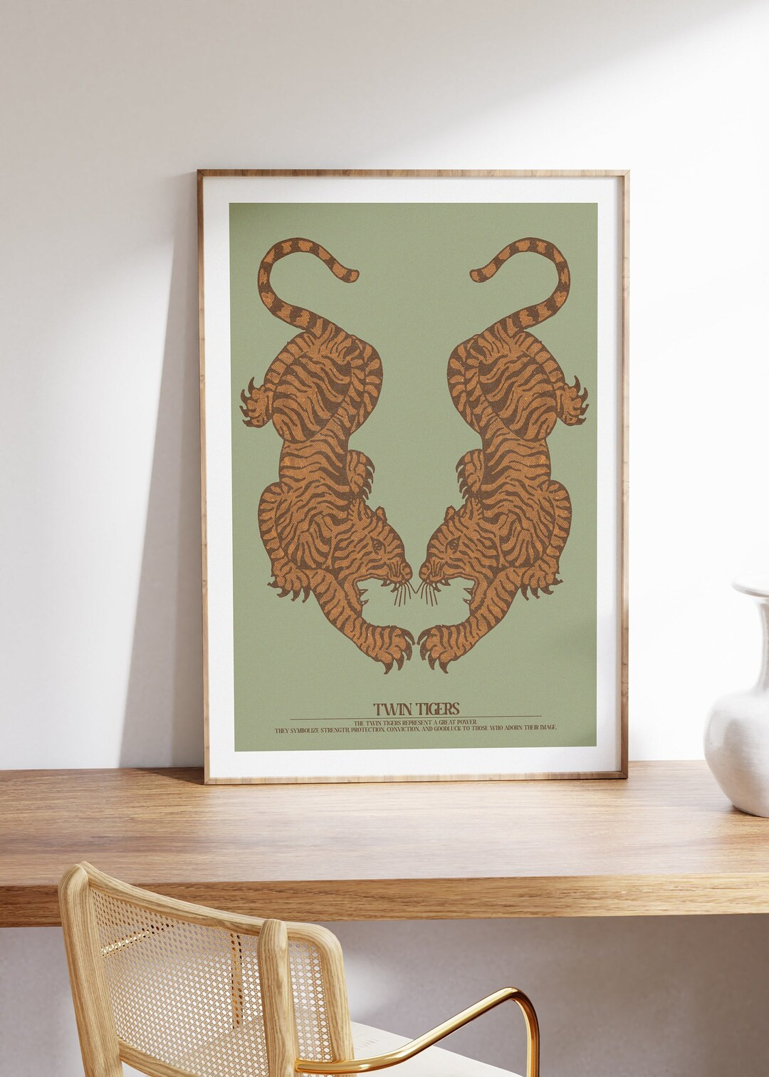 Tiger Art Print, protection, strength, art print, home and living, minimalist design, home decor,... | Etsy (US)