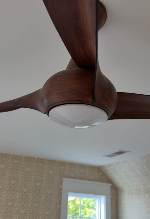 I love that this ceiling fan is metal but has a gorgeous wood finish.  

 #LTKHome