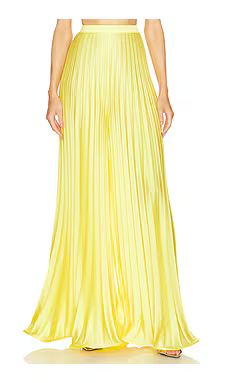 SELEZZA LONDON Sawyer Pleated Trousers in Tuscany Yellow from Revolve.com | Revolve Clothing (Global)