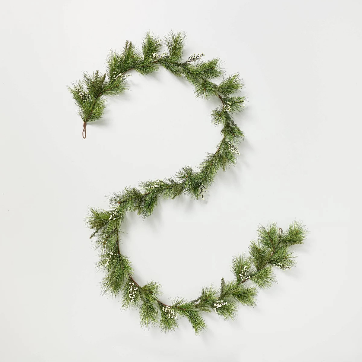 12' Long Needle Pine with White Berry Garland - Hearth & Hand™ with Magnolia | Target