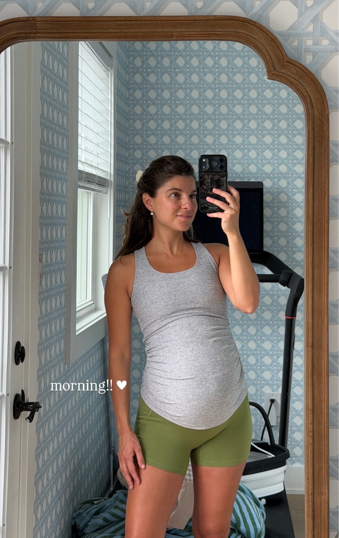 [7/29/26] morning ootd | tank is @beyondyoga, shorts are @underarmour 5” middy shorts currently on sale for 25% off! shoes are my fav style from @hoka (bondi 8) but linking newer styles