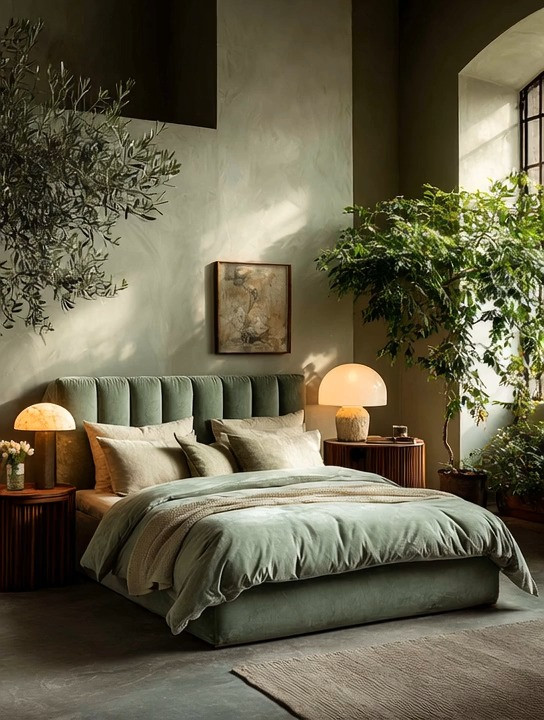 Your bedroom shouldn’t feel predictable. It should feel personal.

Most bedrooms follow the same formula — matching sets, safe colors, nothing that truly stands out. And that’s exactly why they often feel flat.

This is where bold, intentional choices change everything.
A sage green velvet bed like this instantly becomes the anchor. Soft, rich, and calming — but still strong enough to define the entire room.

Then comes the unexpected layer. Oversized greenery. It brings in that quiet, tropical energy and makes the space feel alive, not staged. The key is balance — if you have natural light, you can play with scale. Otherwise, opt for decorative pieces that give the same visual depth without overwhelming the room.

And notice the lighting.
Two different lamps, two different shapes — slightly asymmetrical, slightly unexpected. That’s what keeps the room from feeling too “done.” It feels curated, not copied.

Because the best bedrooms aren’t built by rules.
They’re built by how you want to feel at the end of the day.

Shop our edit to recreate this sage green velvet bedroom with layered lighting and natural elements.
Because rest deserves a space that feels this intentional.

#bedroomrefresh #bedroomdecor  

 #LTKHome