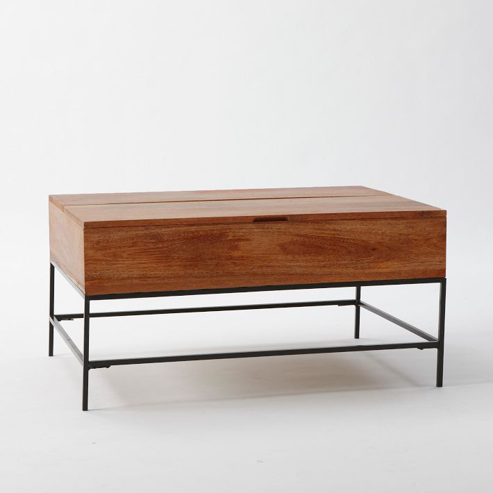 Industrial Storage Pop-Up Coffee Table (36"–50") | West Elm (US)