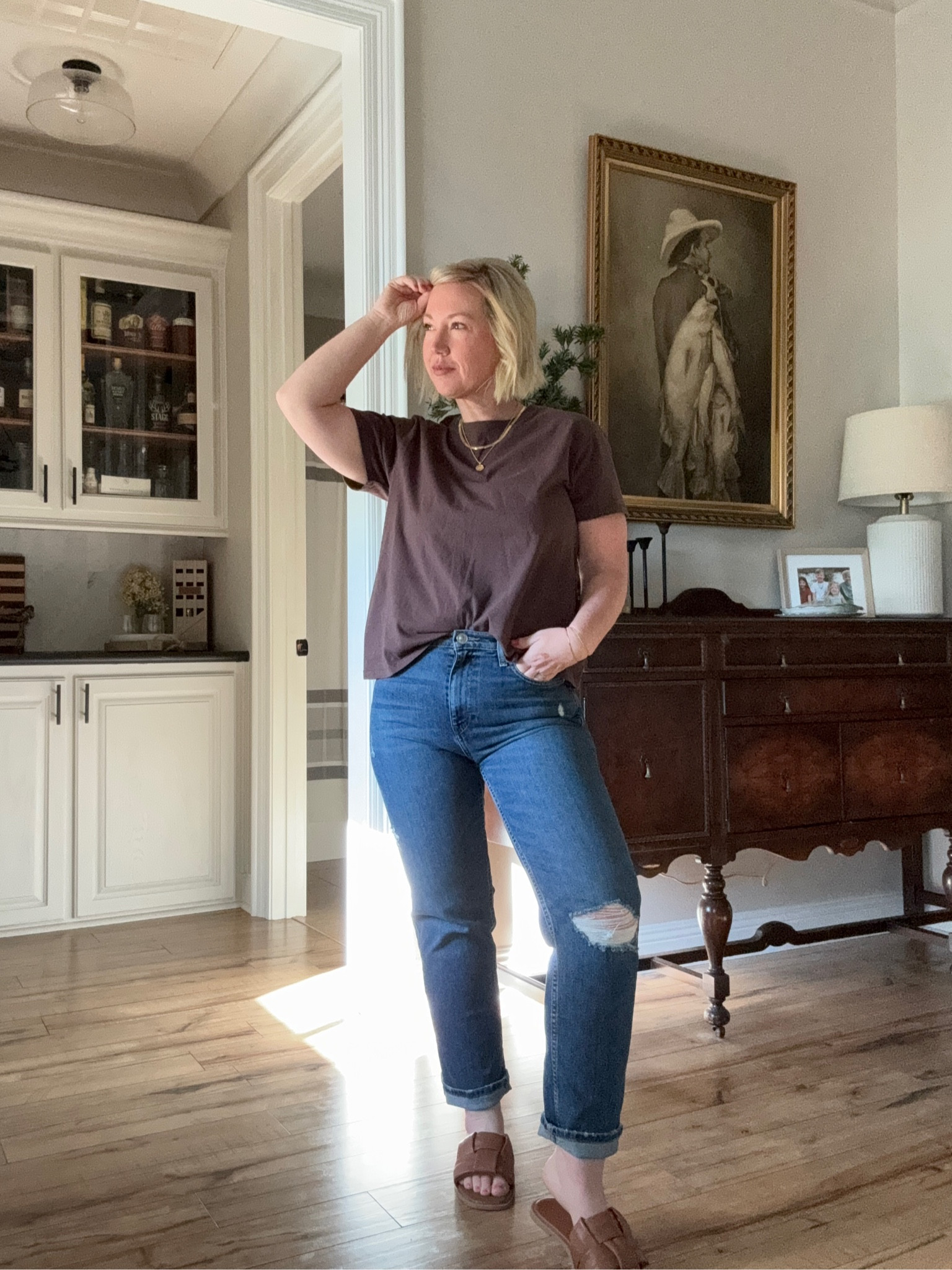 Back with a t-shirt and jeans. Plus, these Target slides!

#LTKmidsize #LTKstyletip #LTKfamily