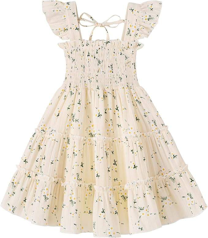 YOUNGER TREE Toddler Girl Dress Kids Sleeveless Ruffle Dresses for Girls Summer Outfits Beach Sun... | Amazon (US)