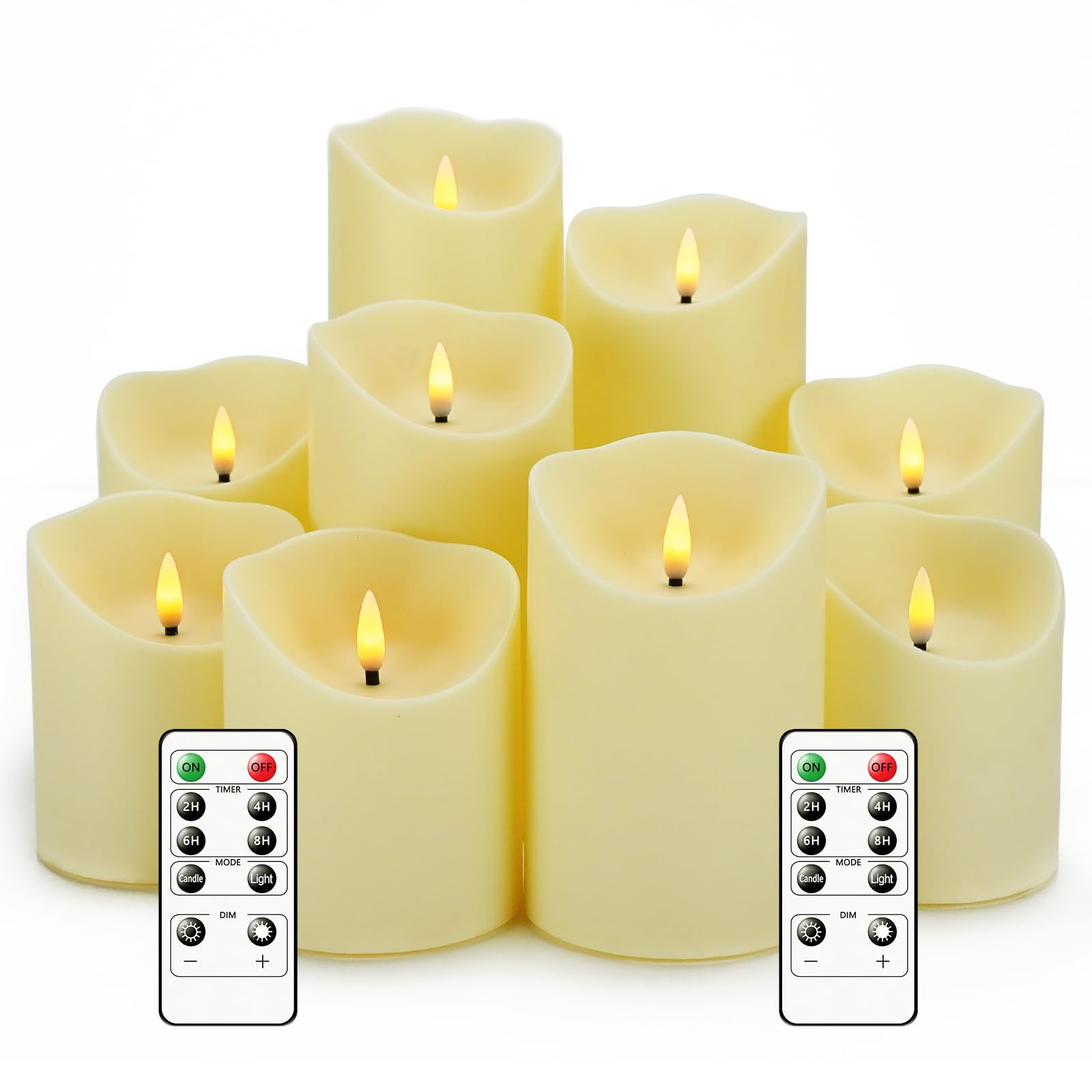 Flameless Candles with Remote, Battery Operated Flickering Flameless Candles, LED Candles with Ti... | Amazon (US)